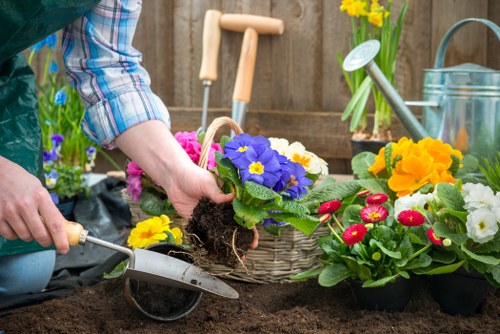Electric low-carbon van carrying separated garden waste