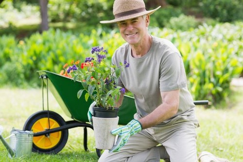 Local transfer station receiving sorted garden waste materials
