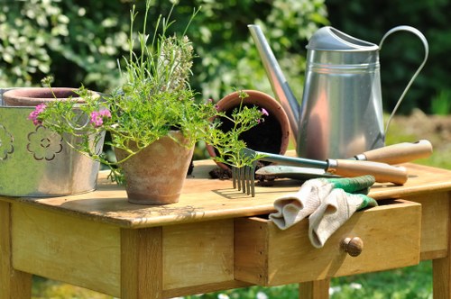 Efficient watering system in a Lee garden